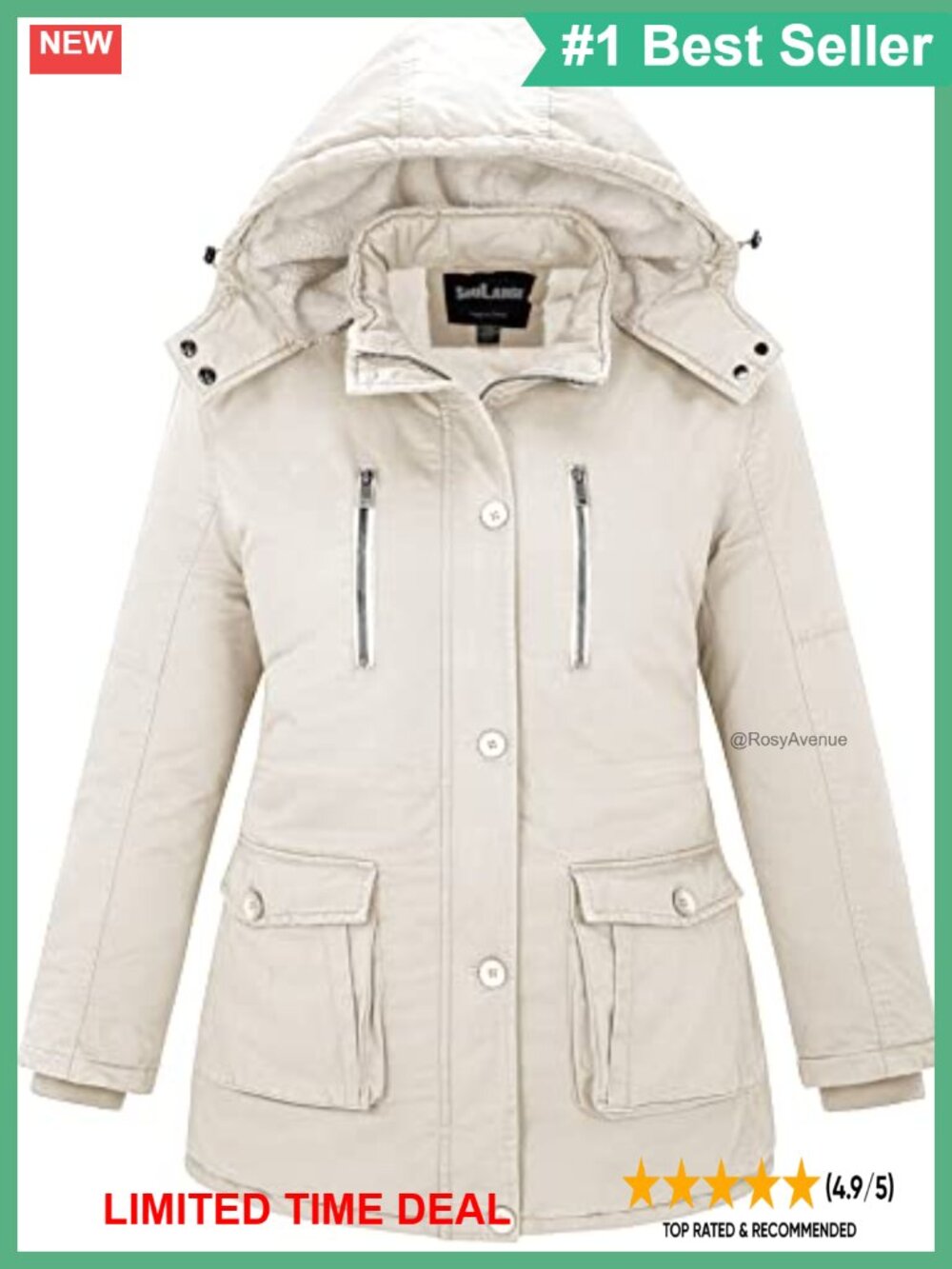 Women's Plus Size Thicken Cotton Hooded Coat Winter Anorak